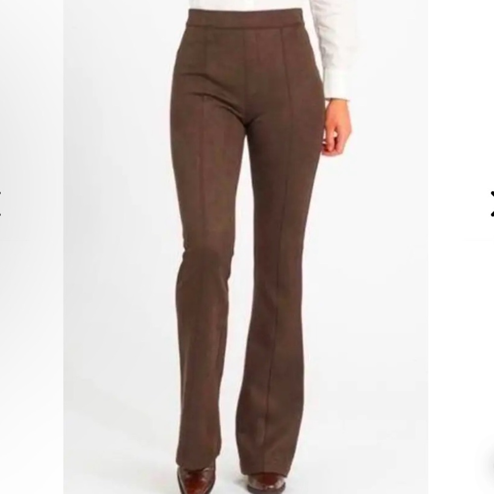 Spanx Chocolate Brown Faux Suede Flare Pants